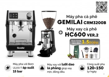 Combo máy pha cà phê CRM 3200B Và Máy Xay Cafe HC600